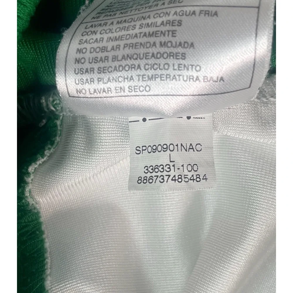 Nike Boys Large 14-16 Basketball Shorts White Green Grey Mesh Athletic VINTAGE